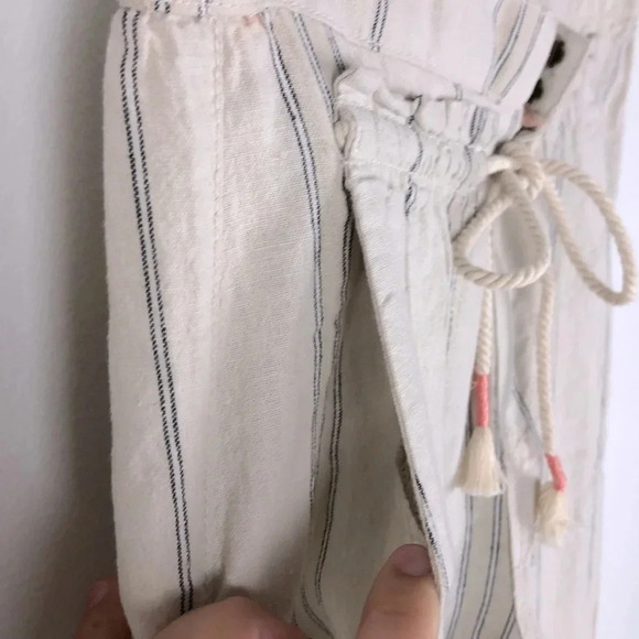 Anthropologie Seashore Striped Linen Tapered Pant Size Small - Picture 8 of 11